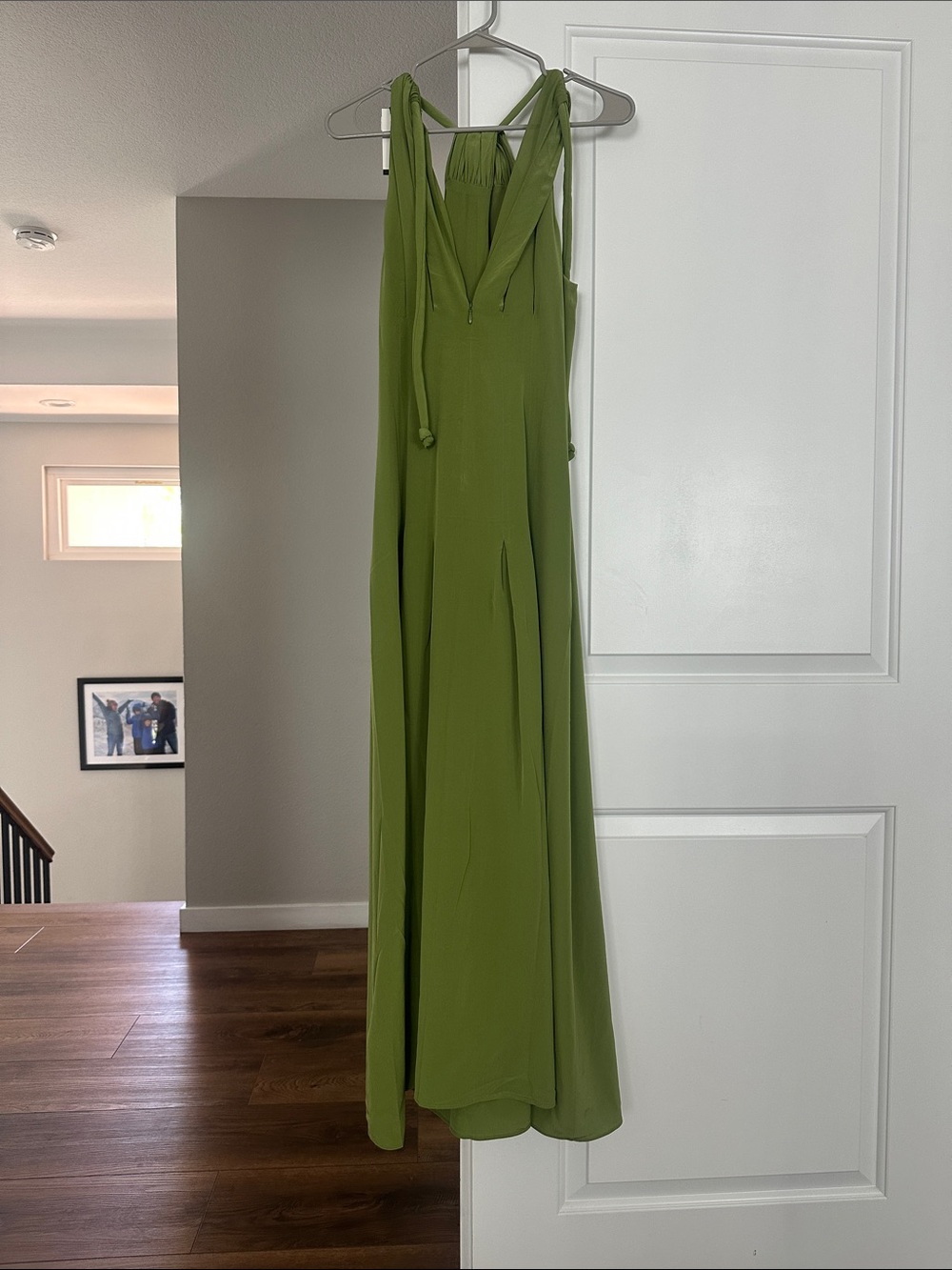 Banana Republic Olive Green Halter Maxi Dress - Picture 2 of 5